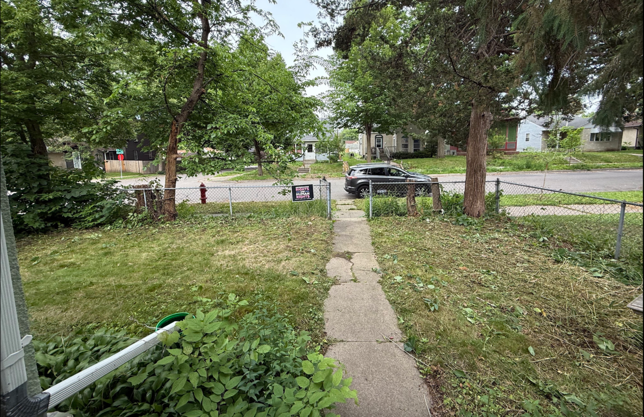 Landscaped front yard